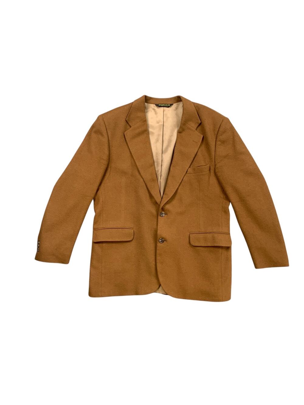 Vintage Mallards Blazer‎ Mens 46 Roasted Pecan Camel Hair Sport Coat Two-Button